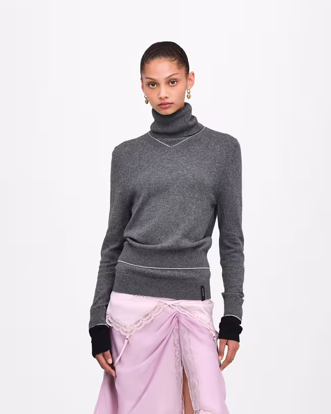 Layered Turtleneck Sweater