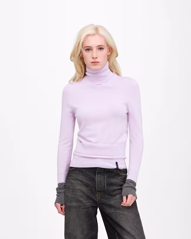 Layered Turtleneck Sweater