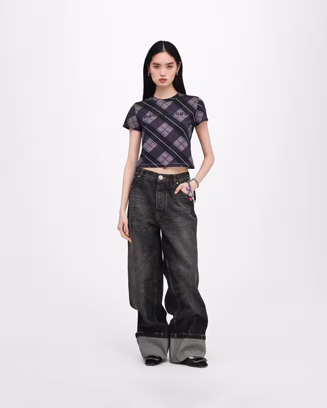 Plaid Logo Baby Tee - image 3