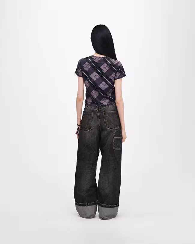 Plaid Logo Baby Tee - image 4