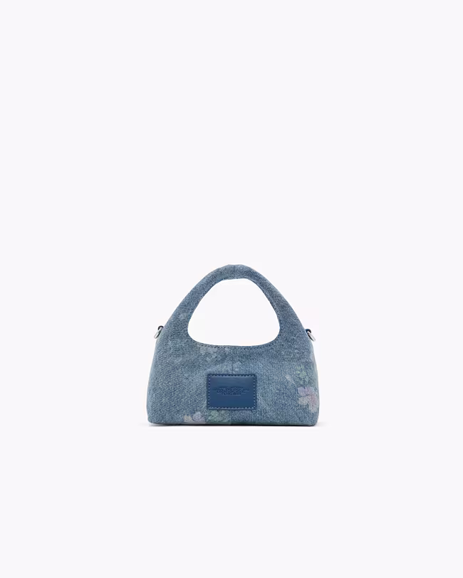 Micro Crossbody Sack Bag In Antique Floral Denim - image 3