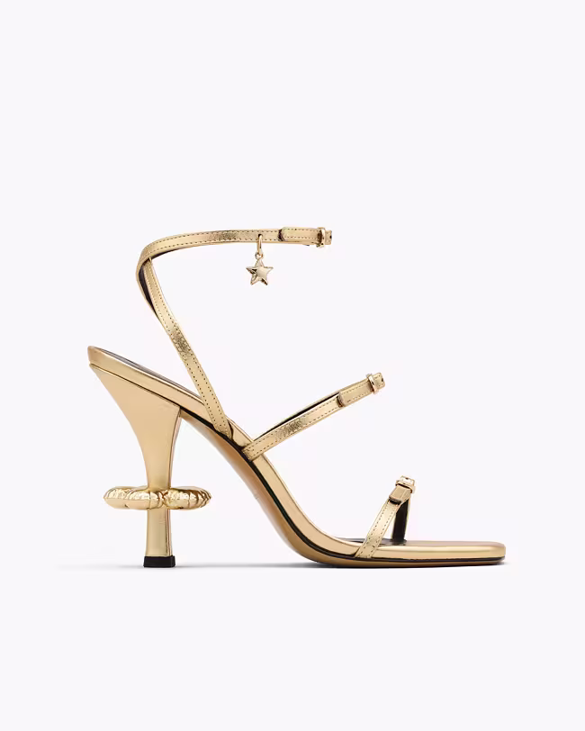 The Metallic Leather Daisy Heel - image 3