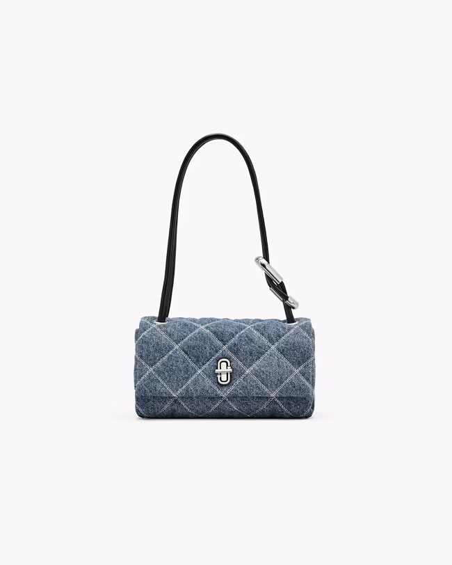 The Quilted Denim Mini Dual Shoulder Bag