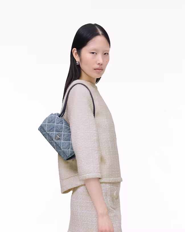 The Quilted Denim Mini Dual Shoulder Bag - image 2