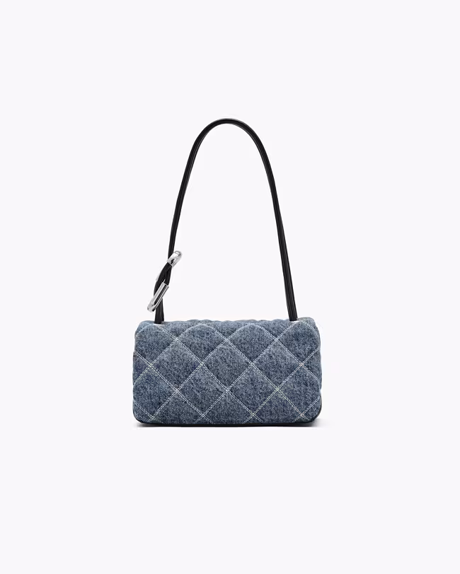 The Quilted Denim Mini Dual Shoulder Bag - image 3
