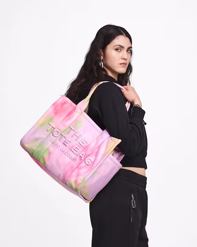 The Blurred Floral Large Puffy Nylon Tote Bag - image 2