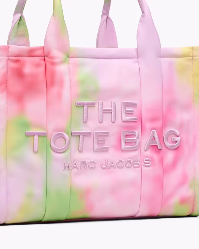The Blurred Floral Large Puffy Nylon Tote Bag - image 4