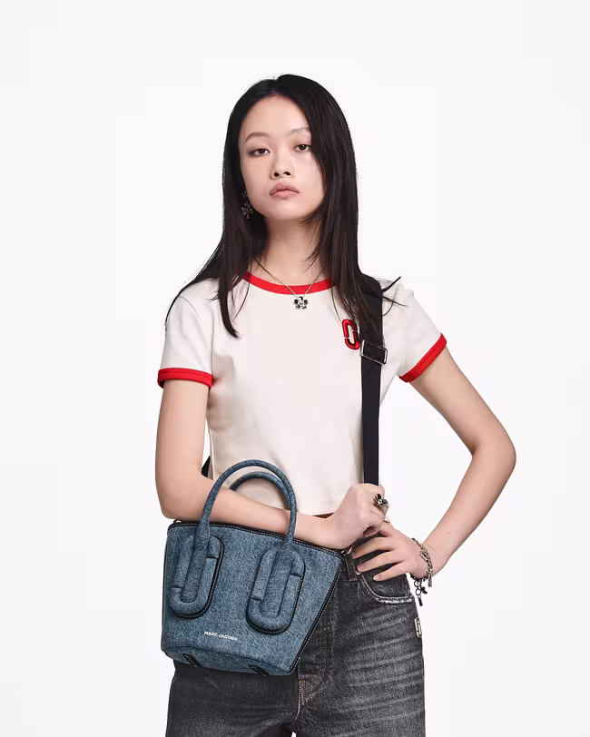 Babe Small Tote In Denim - image 2