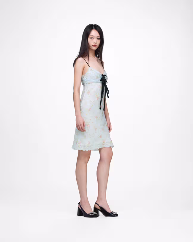 Blurred Floral Slip Dress - image 3