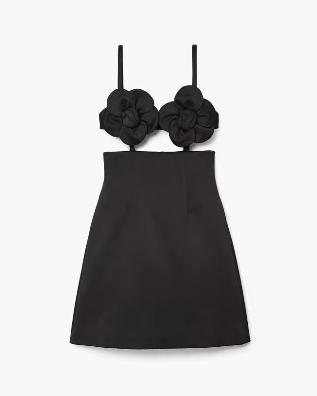 Satin Daisy Applique Dress - image 2