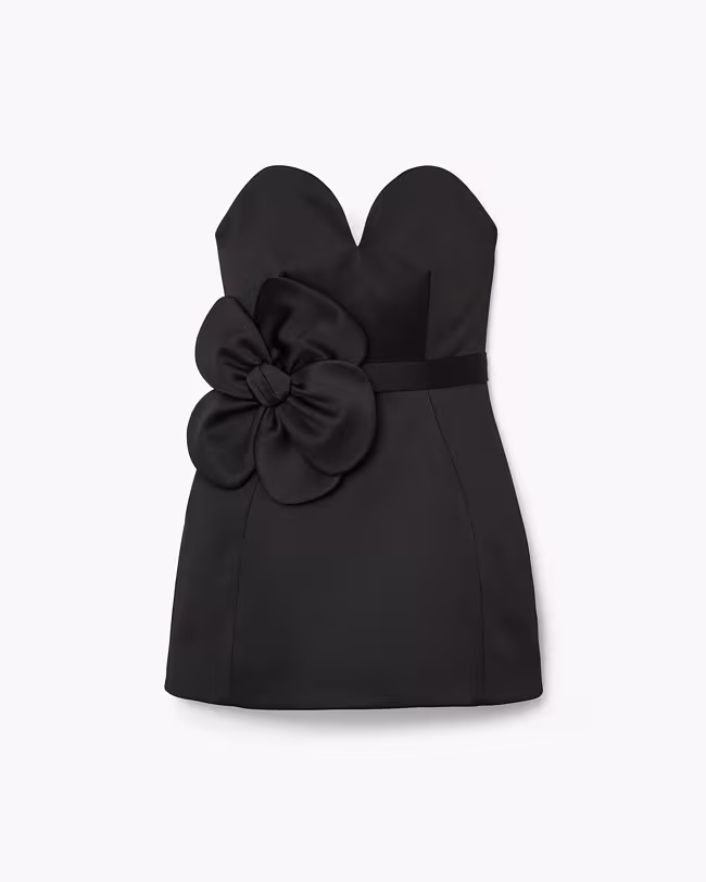 Satin Daisy Belted Dress - image 2