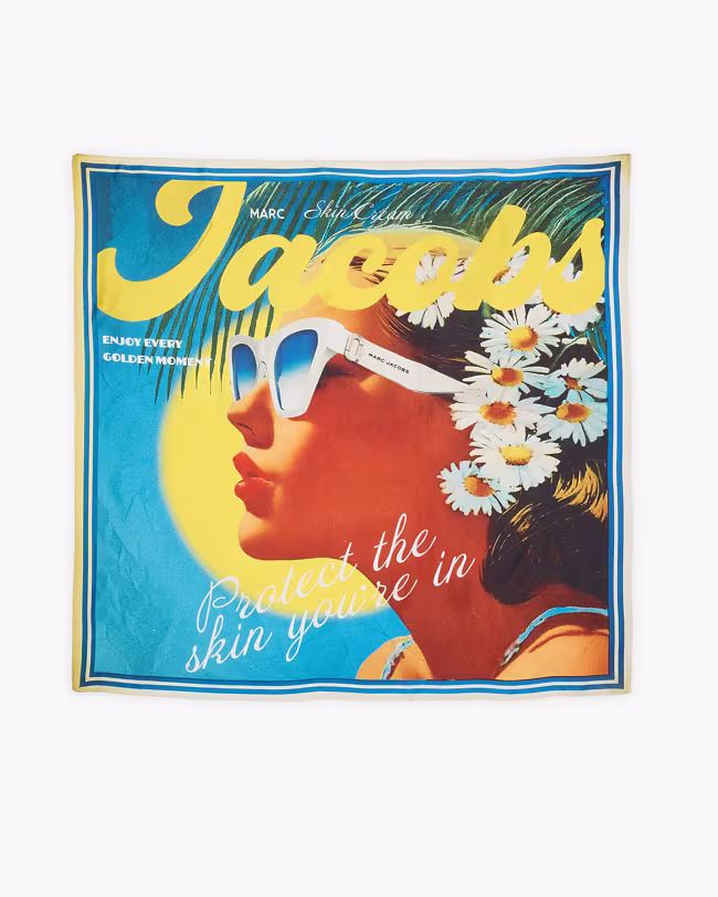 Sun Poster Silk Scarf