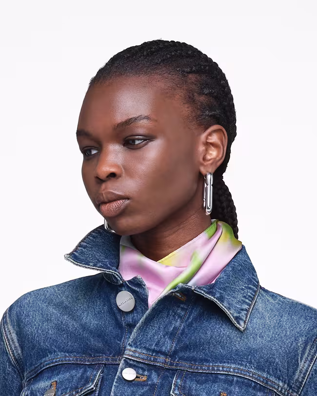 Blurred Floral Silk Scarf - image 2