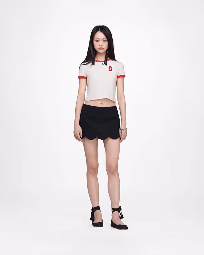 Scallop Daisy Wool Skirt - image 3