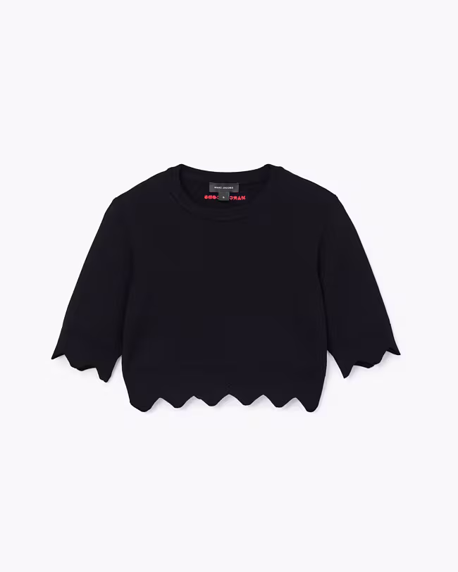 Scallop Daisy Crop Sweater - image 2
