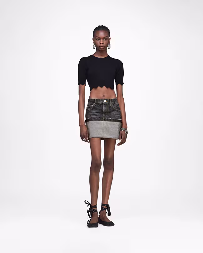 Scallop Daisy Crop Sweater - image 3