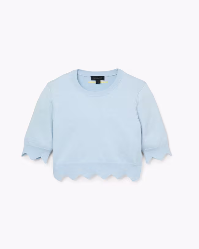 Scallop Daisy Crop Sweater - image 2