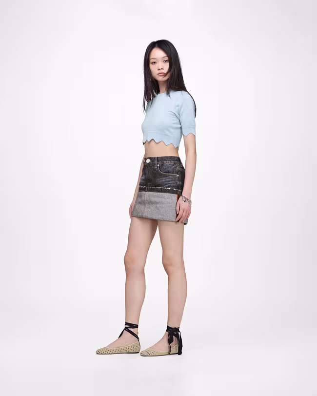 Scallop Daisy Crop Sweater - image 4