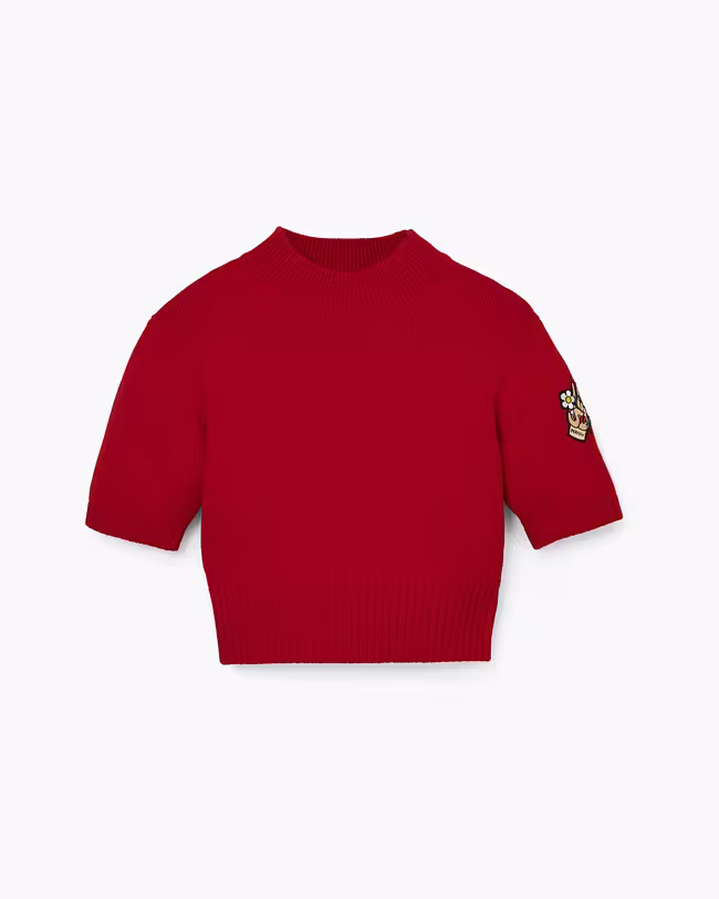 Tattoo Patch Mock Neck Sweater - image 2