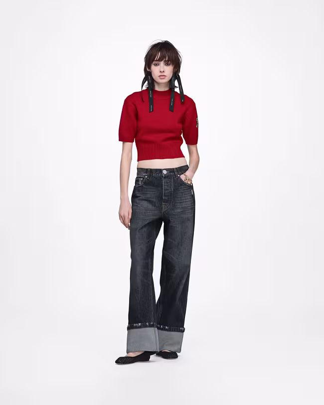 Tattoo Patch Mock Neck Sweater - image 3