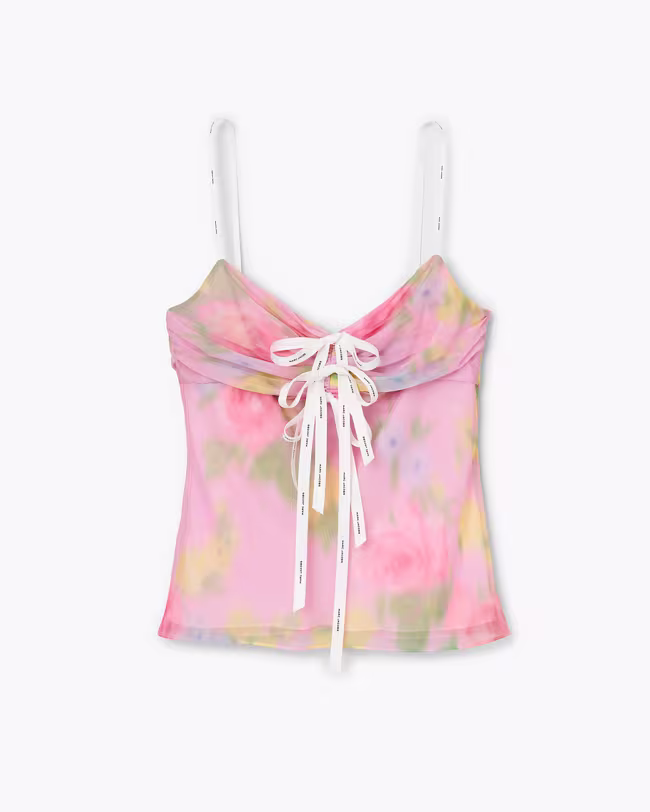 Blurred Floral Bow Top - image 2