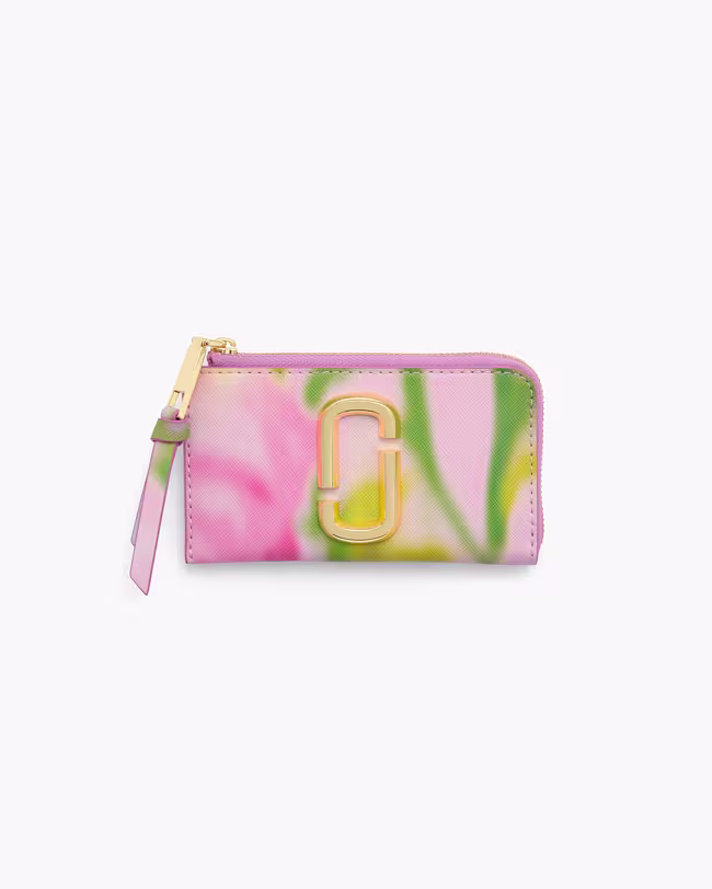 The Blurred Floral Snapshot Top Zip Multi Wallet