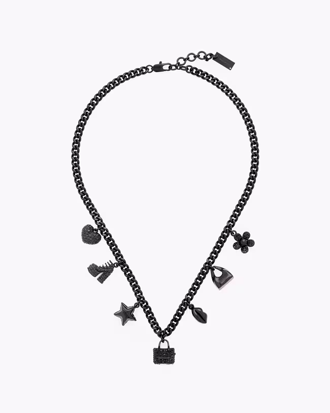 Mini Icon Pave Charm Necklace - image 4