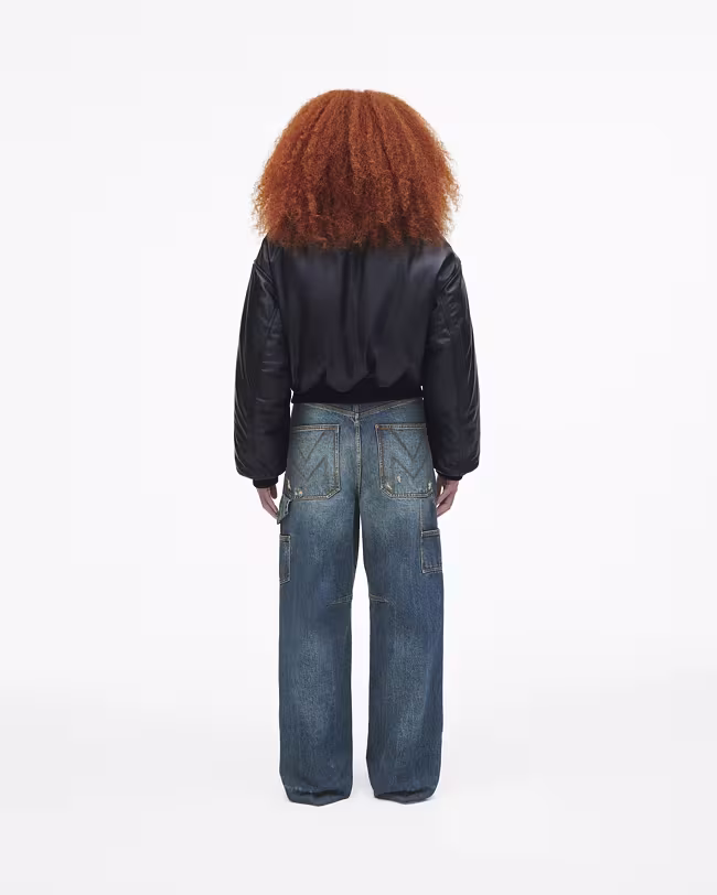 Puffy Leather Bomber - image 4