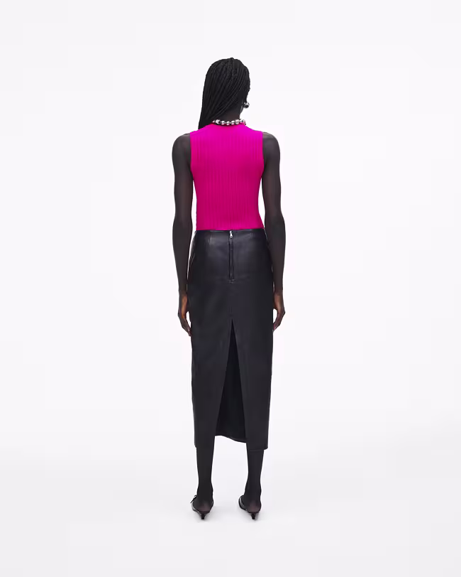 Leather Slim Skirt - image 4