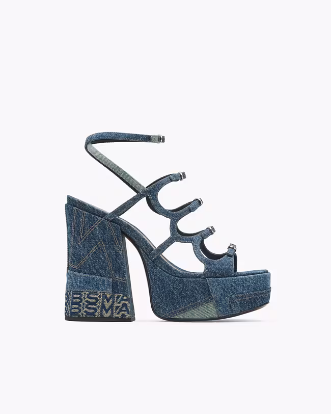The Deconstructed Denim Kiki Platform Sandal