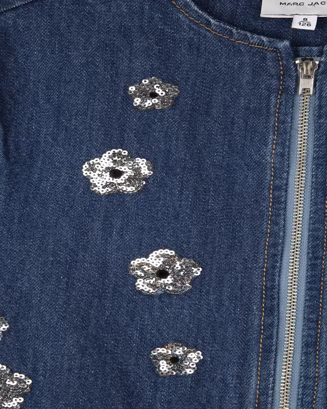 The Sequin Daisy Denim Dress - image 3