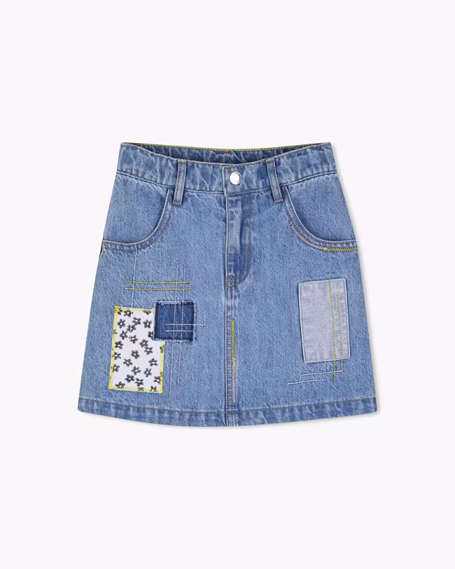 The Patchwork Denim Skirt