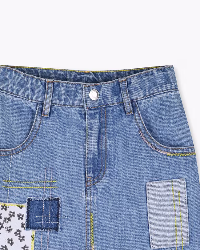 The Patchwork Denim Skirt - image 2