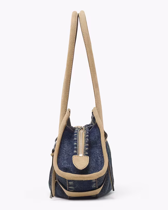 The Denim Suede Cristina Satchel - image 4