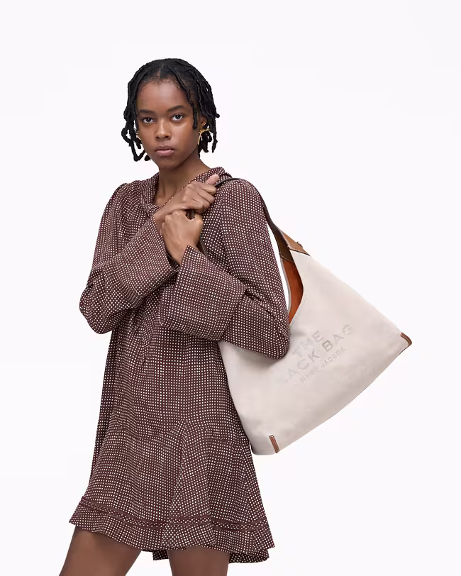 The Leather-Trim Canvas Belted Sack Bag - image 2