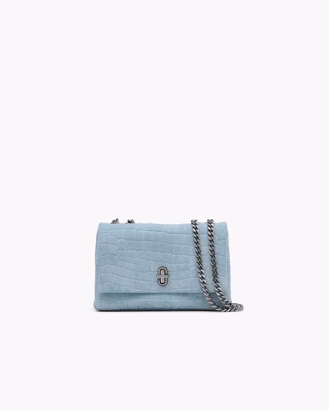 The Suede Croc Slim Dual Convertible Shoulder Bag