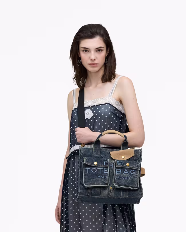 The Denim Suede Medium Cargo Tote Bag - image 2