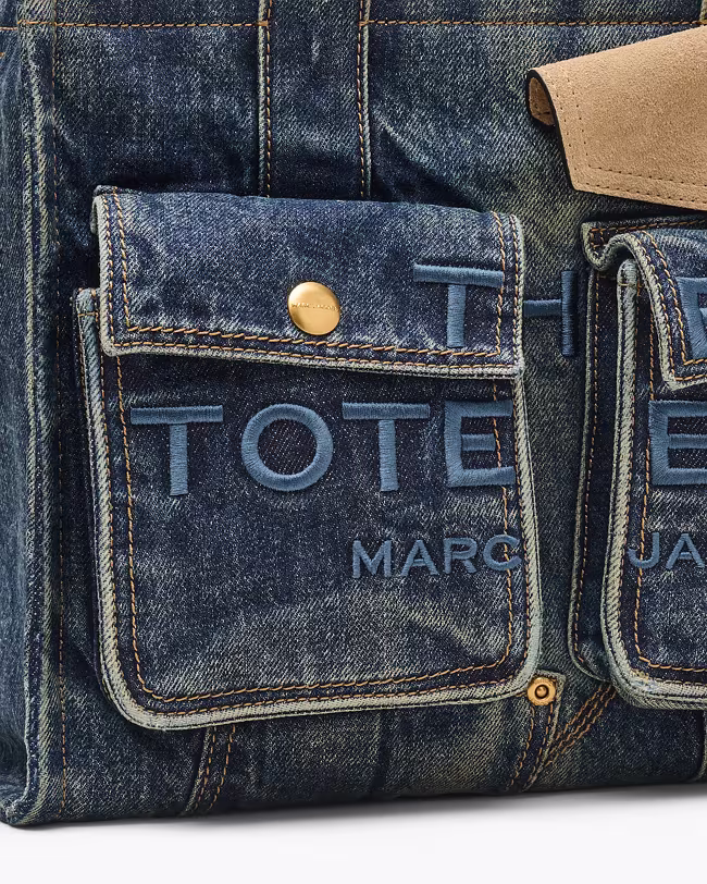 The Denim Suede Medium Cargo Tote Bag - image 4