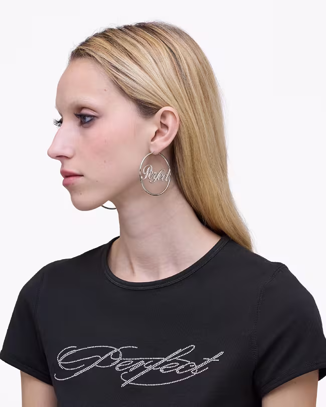 The Perfect Pave Hoop Earrings - image 2