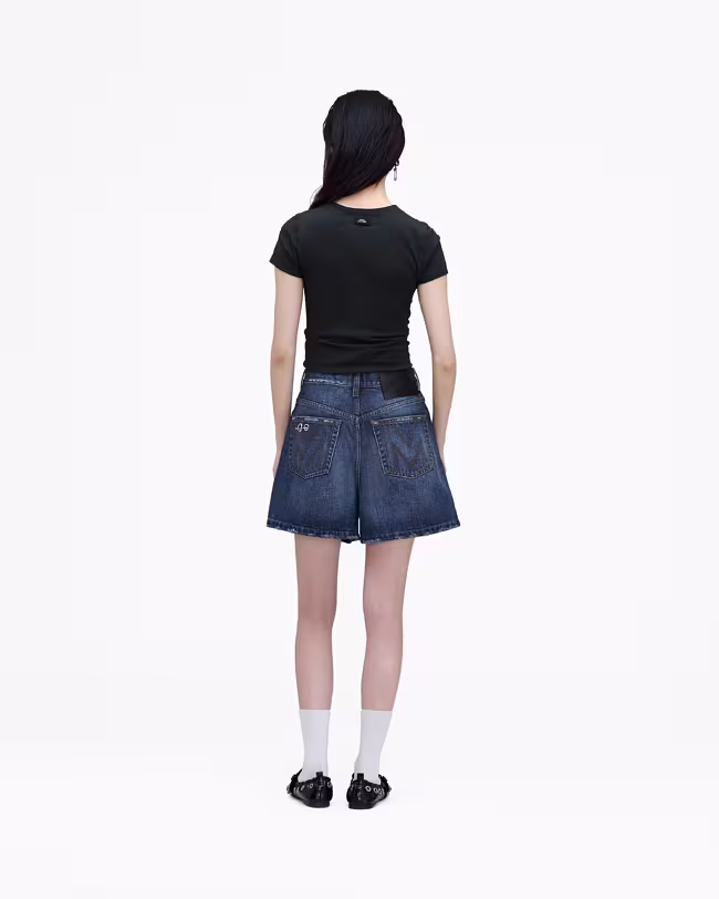 Grommet Denim Shorts - image 4
