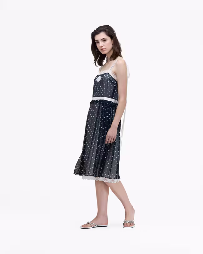 Ribbon Strap Chiffon Dress - image 3
