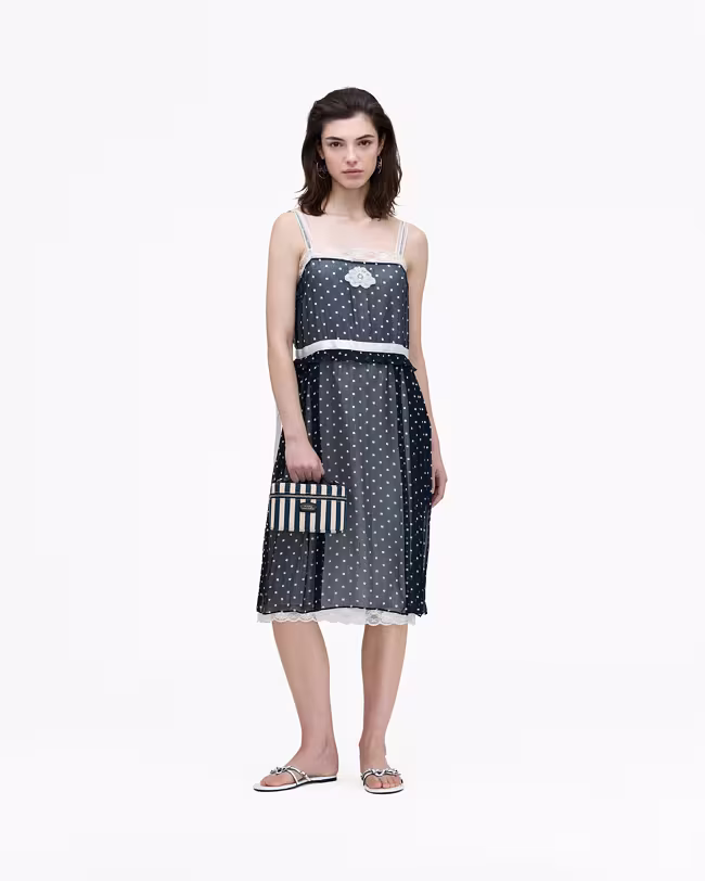 Ribbon Strap Chiffon Dress - image 4