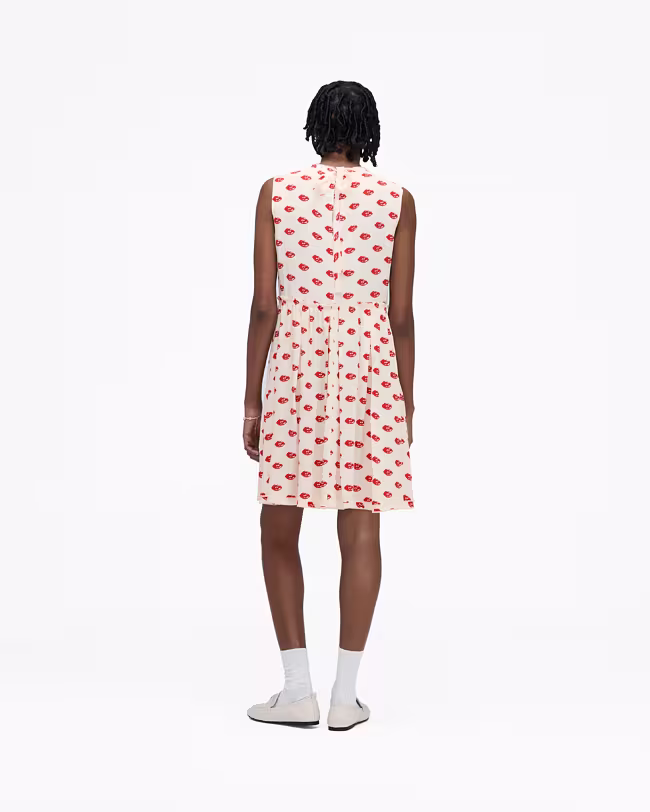 Lips Pleated Midi Dress - image 4