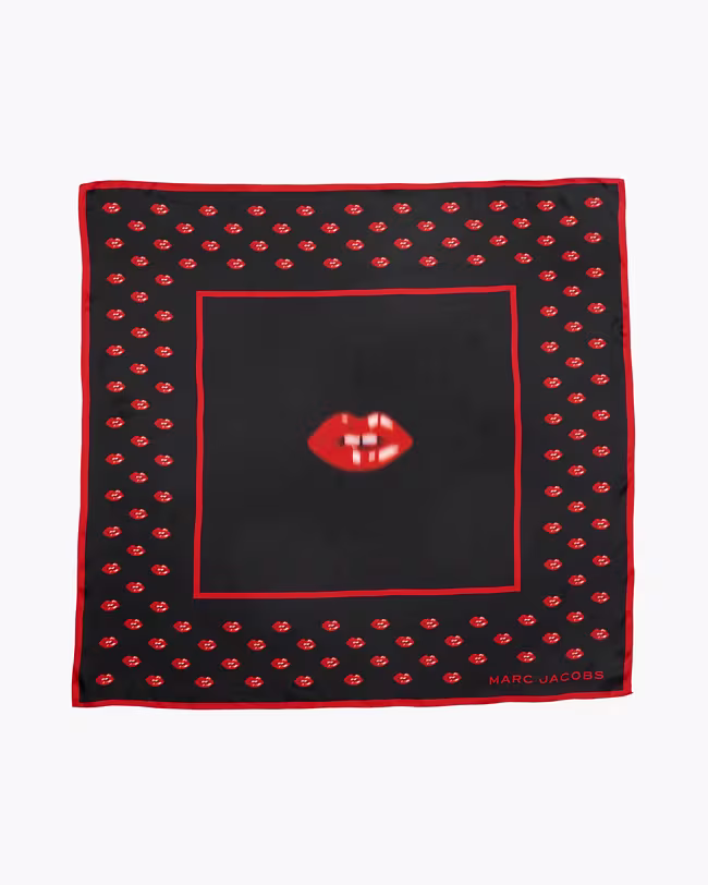 Blurred Lips Square Scarf