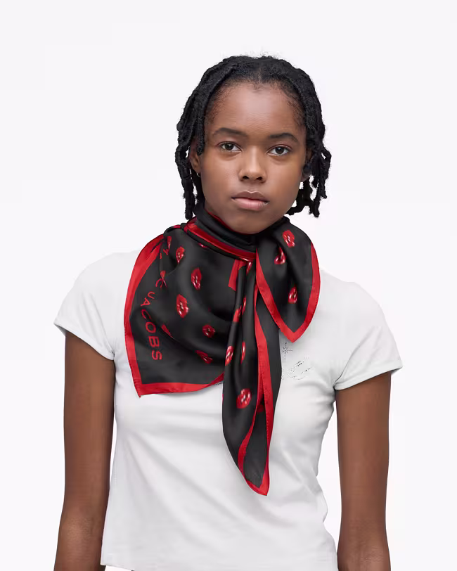 Blurred Lips Square Scarf - image 2