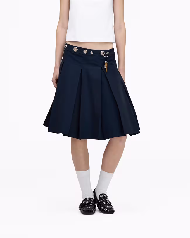 Safety Pin Pleated Skirt