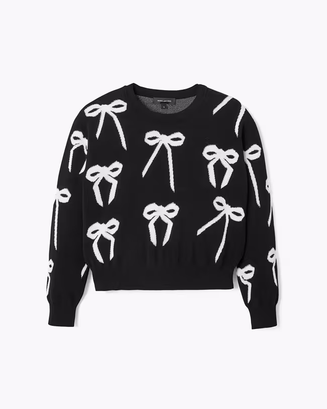 Bow Jacquard Sweater - image 2