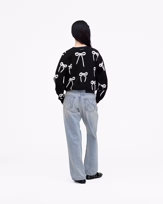 Bow Jacquard Sweater - image 4