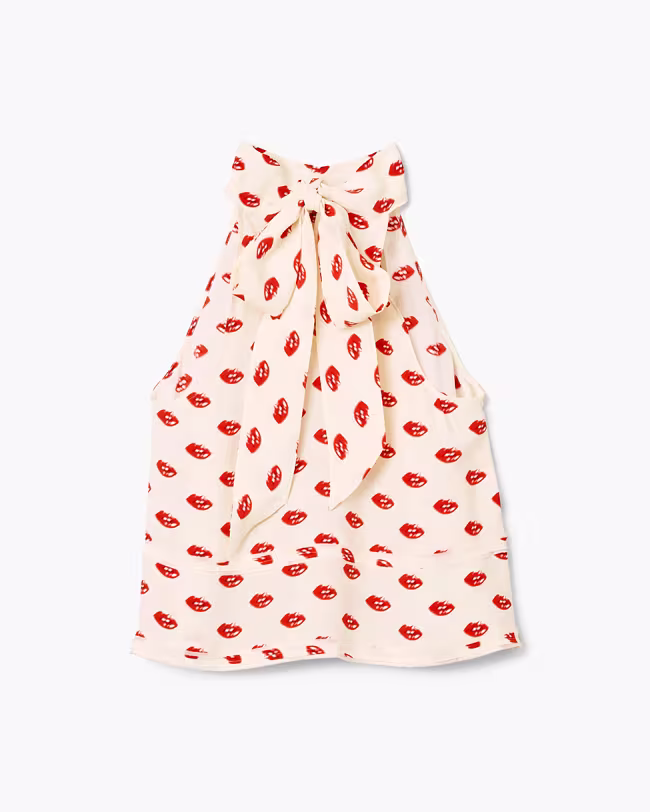 Lips Halterneck Tie Top - image 2