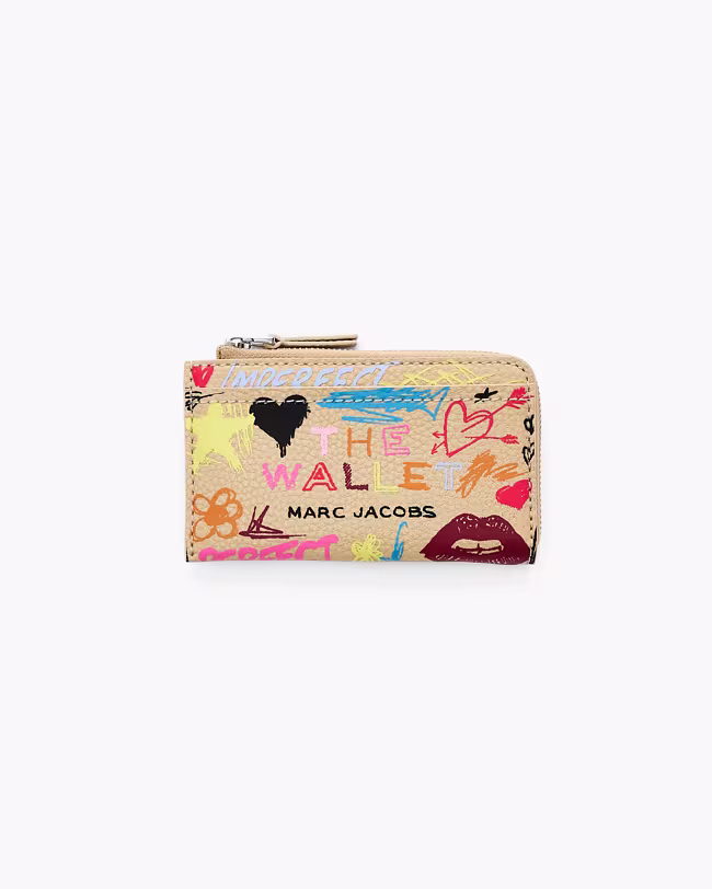 The Punk Scribble Top Zip Multi Wallet